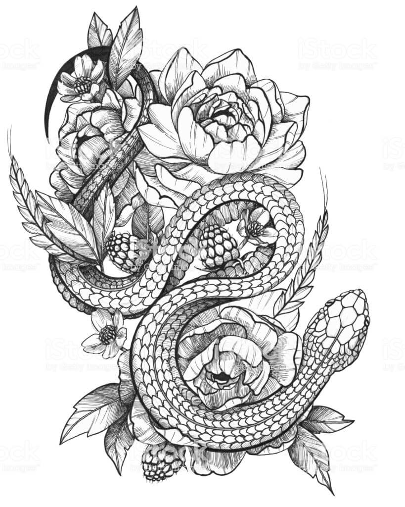36+ Best Snake And Flower Tattoo Designs & Meanings - PetPress